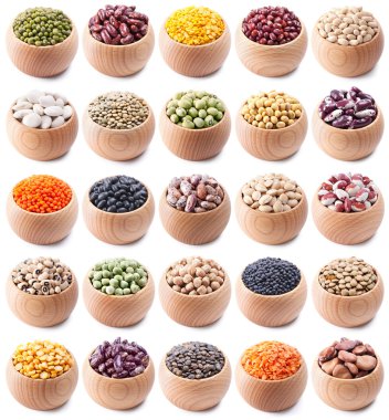 Legumes collection isolated on white clipart