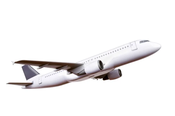 Modello di aereo commerciale isolato su bianco — Foto Stock