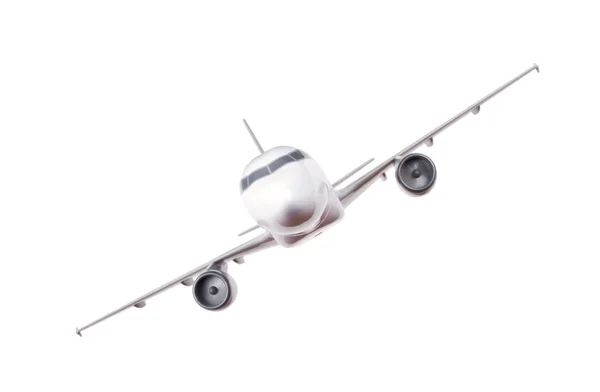 Modelo de avião comercial isolado no branco — Fotografia de Stock