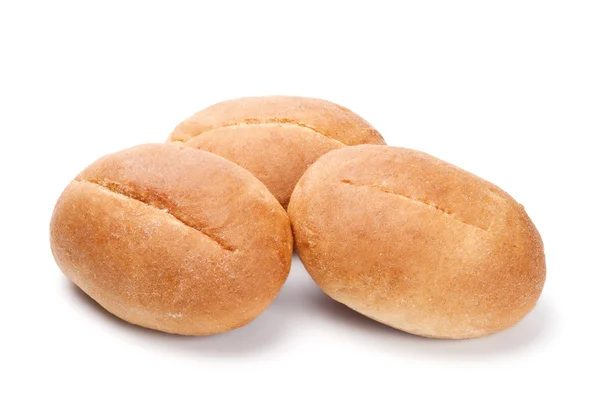 新鮮なパン、白で隔離されます。 — Stock fotografie