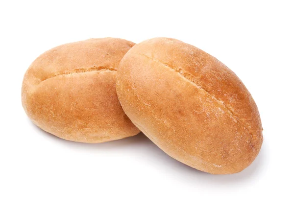 Petits pains frais isolés sur le blanc — Photo