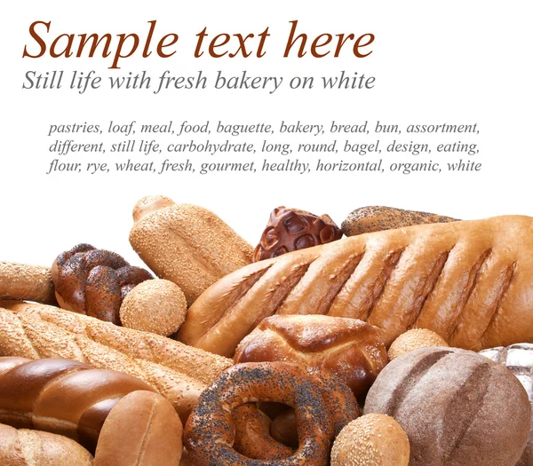 Bakery on foreground with sample text — Stock Photo, Image