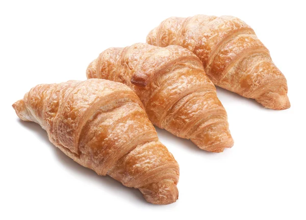 stock image Fresh croissants isolated on white