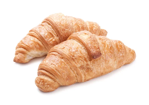 stock image Fresh croissants isolated on white