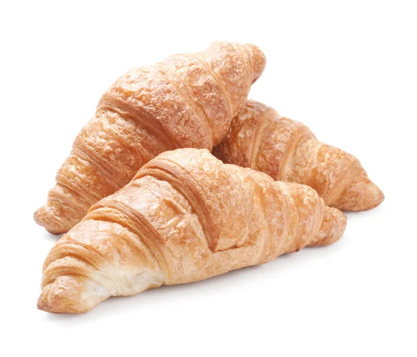 stock image Fresh croissants isolated on white