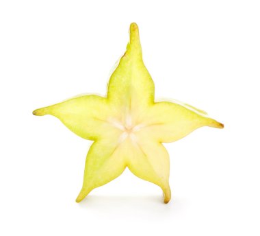 Carambola slice isolated on white clipart