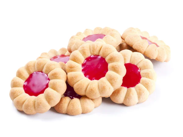 Заповнене печиво для варення ізольоване на білому — стокове фото