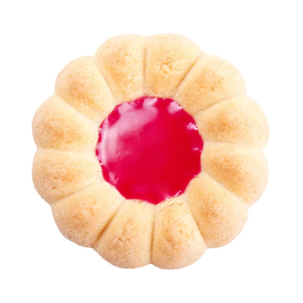 Gefüllte Marmelade Cookies isoliert auf weiss — Stockfoto