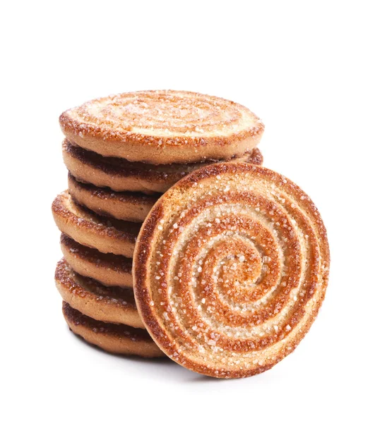 Biscoitos de açúcar isolados no branco — Fotografia de Stock