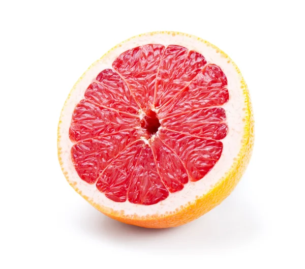 Half of grapefruit isolated on white — Stock Photo, Image