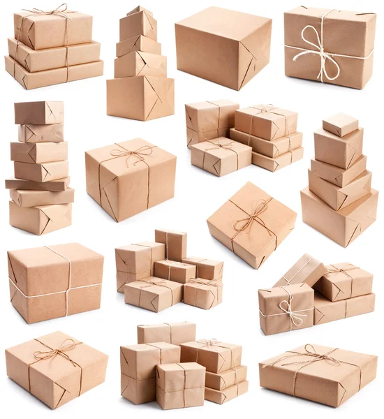 Collection of differend parcels — Stock Photo, Image