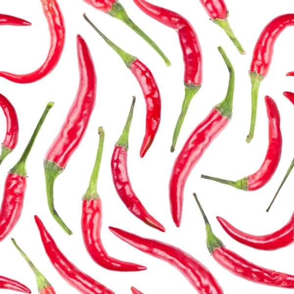 Seamless background with red chili peppers — Stock Photo, Image