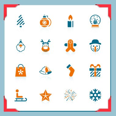 Christmas icons | In a frame series clipart