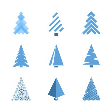 Design Christmas trees clipart