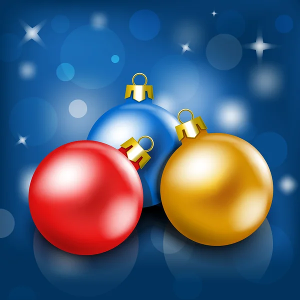 Navidad bolas fondo — Vector de stock