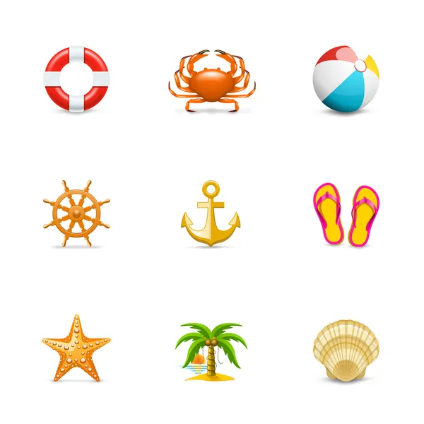 Vacation icons — Stock Photo, Image