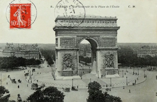Cartão postal vintage de Paris Imagens Royalty-Free