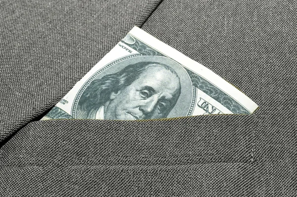 Banknote in a pocket. — Stock Photo, Image