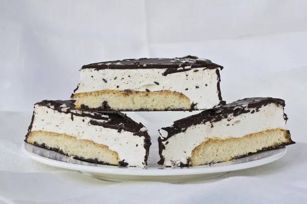 Three pieces of souffle cake — Stock Photo, Image