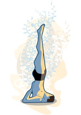 Yoga VIPARITA – KARANI clipart