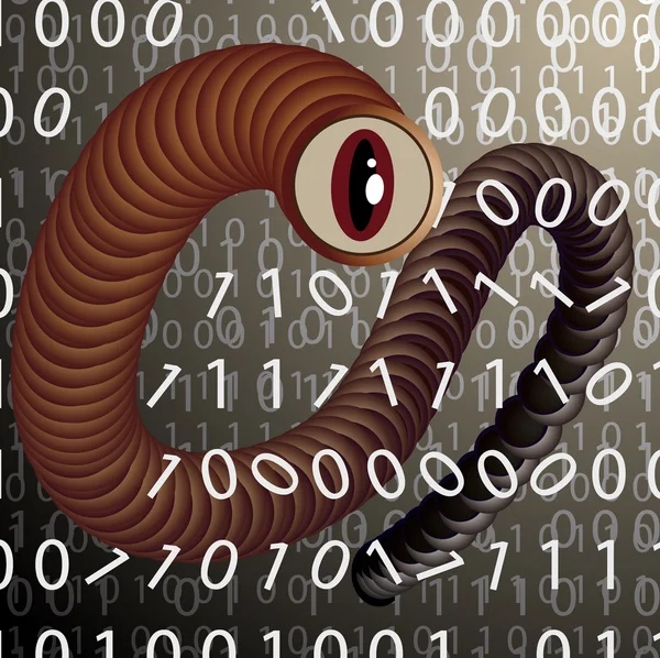 De worm spion — Stockvector