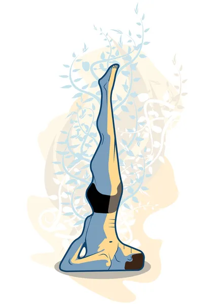 Yoga VIPARITA – KARANI - Stok Vektor