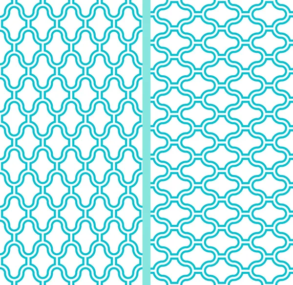 Zwei Vektor-abstrakte Gitter nahtlose Muster — Stockvektor