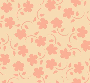 Vector flowers seamless pattern clipart