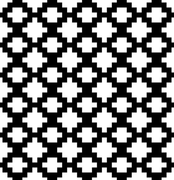 Vector pixel lattice seamless pattern — Stock Vector