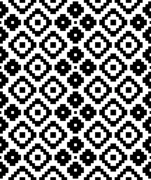 Vector pixel rhombuses seamless pattern — Stock Vector