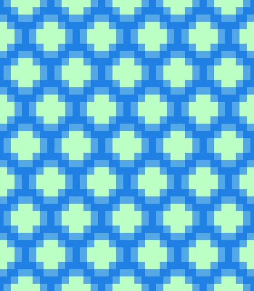 Vector círculos de píxeles patrón sin costura — Vector de stock