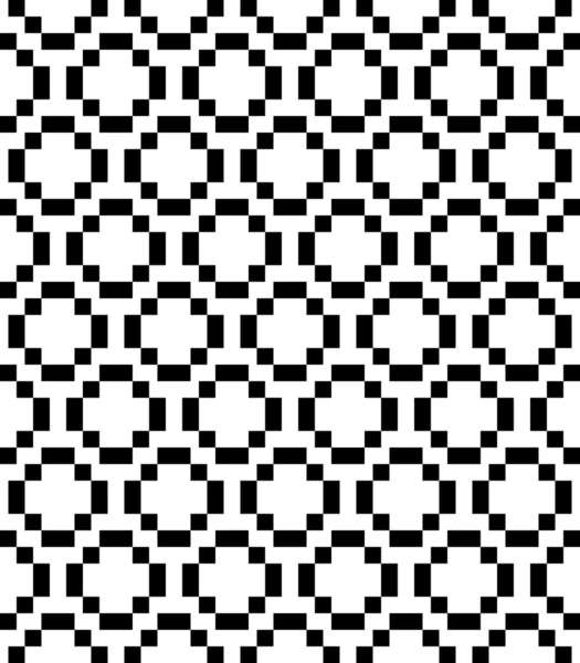 Vector pixel circles seamless pattern — Stock Vector