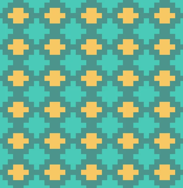 Vector pixel lattice seamless pattern — Stock Vector