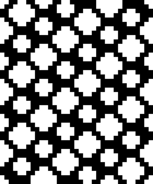 Vector pixel elements diagonally seamless pattern — Stock Vector
