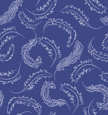 Vector plumelets seamless pattern clipart