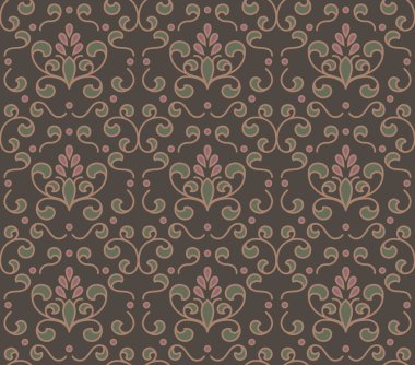 Vector flourish seamless pattern clipart