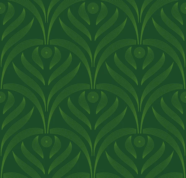 벡터 나뭇잎 장식 완벽 한 패턴 — 스톡 벡터