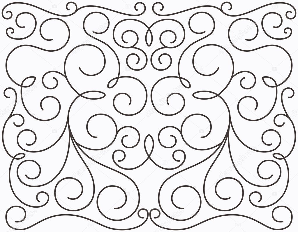 Vector swirly symmetric design
