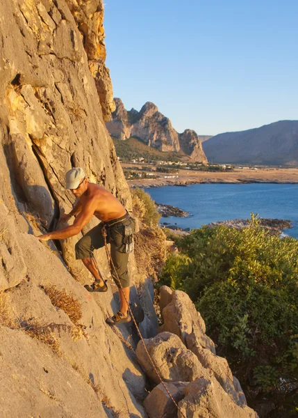 Escalador de rocas — Foto de Stock