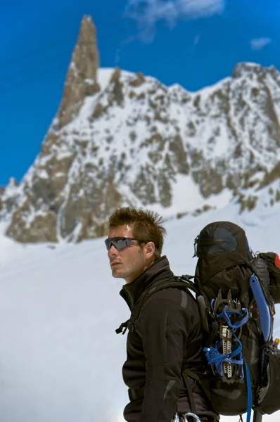 Лід альпініст — стокове фото
