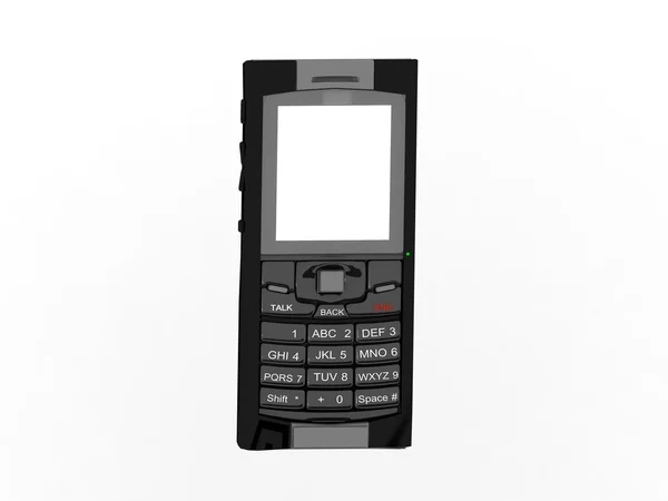 空白屏幕移动电话的 3d 呈现器 — 图库照片