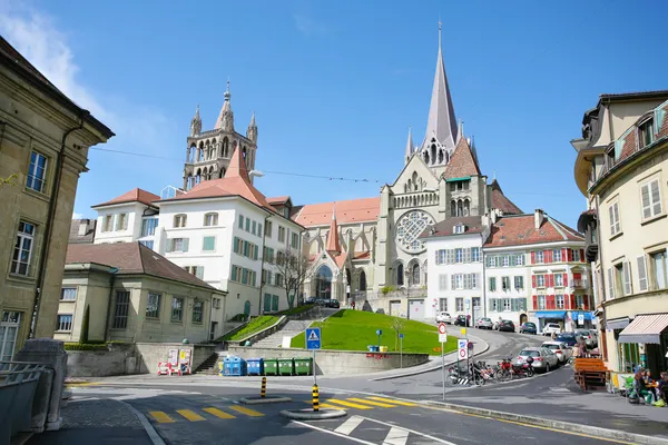 Centrum laussane, w Szwajcarii — Zdjęcie stockowe