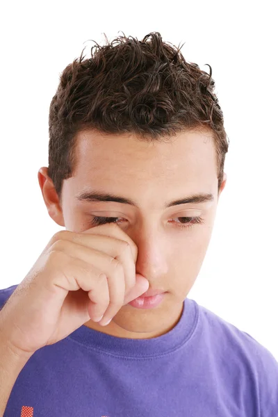 Portrait of young man crying — Stock Photo, Image