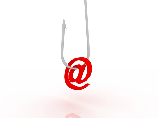 Ábra a phishing csalás online e-mailen keresztül — Stock Fotó