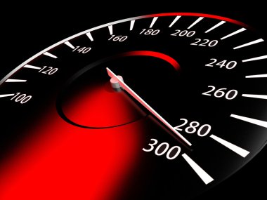 Close up of car speed meter clipart