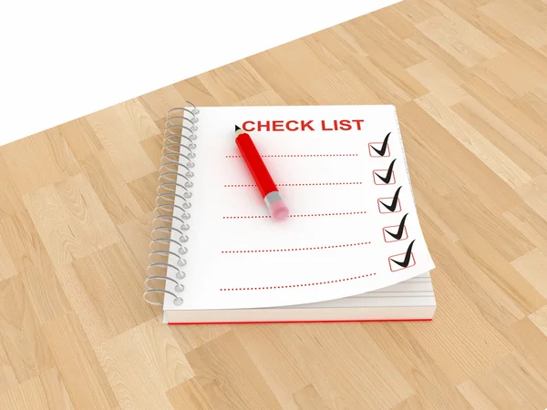 Check list note paper — Stock Photo, Image
