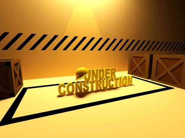 En construction signe — Photo