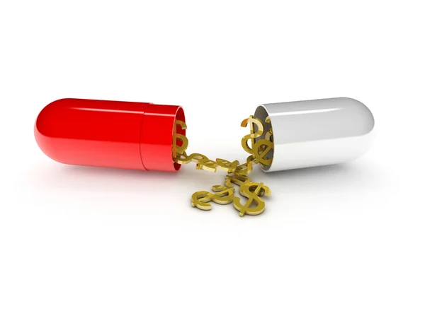Hohe Kosten für teures Medikamentenkonzept — Stockfoto
