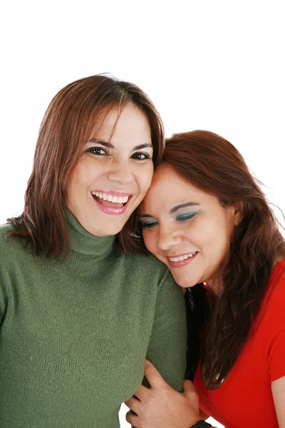 Portret van twee vrouwen lachen — Stockfoto