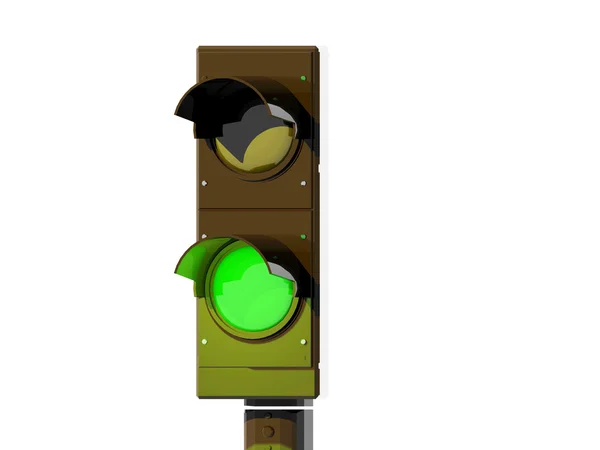 Yeşil trafik ışığı — Stok fotoğraf